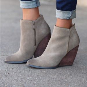 Whitby suede stacked ankle boot